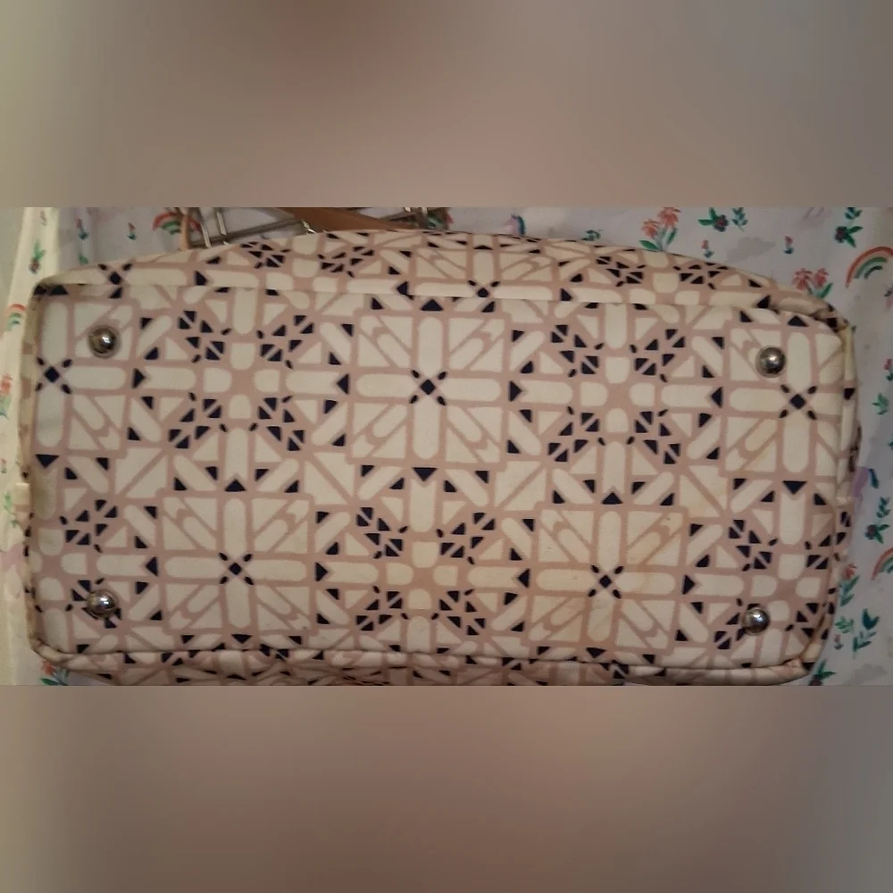 EUC Petunia Pickle Bottom Blooming Brixham Pink Diaper Travel Tote Purse Bag